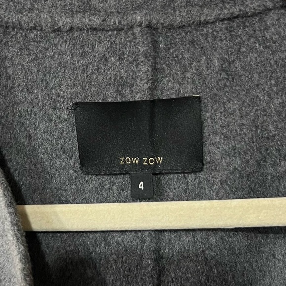 Zow Zow | Wool Open Front Long Coat - Picture 4 of 4